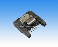 SATA 7P母座 SMT带弹片