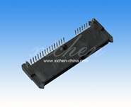 SATA 7+15P母座 塑高H=3.5mm 90度带定位柱