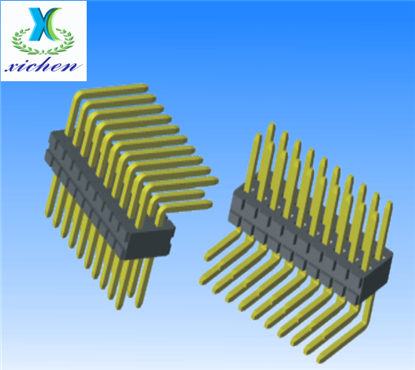 0.8mm排针 双排90度