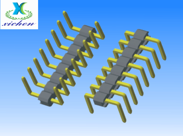 2.54mm排针 单排双弯90度