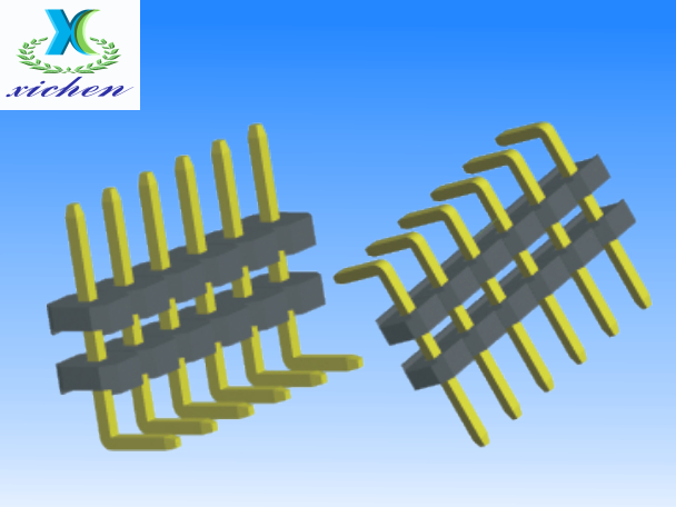 5.08mm排针 单排双塑90度