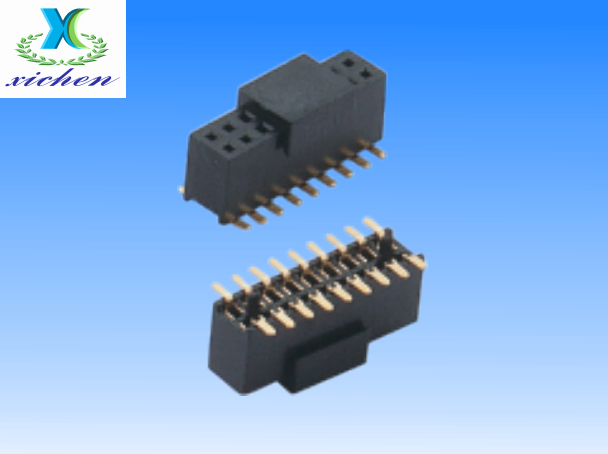 PF1.27mm排母 双排SMT H4.3 U型