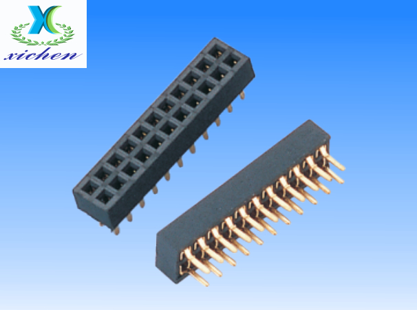 PF1.27mm排母 双排180度 H2.0 U型