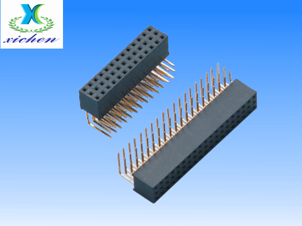 2.54mm间距排母 三排90度 H8.5 Y型